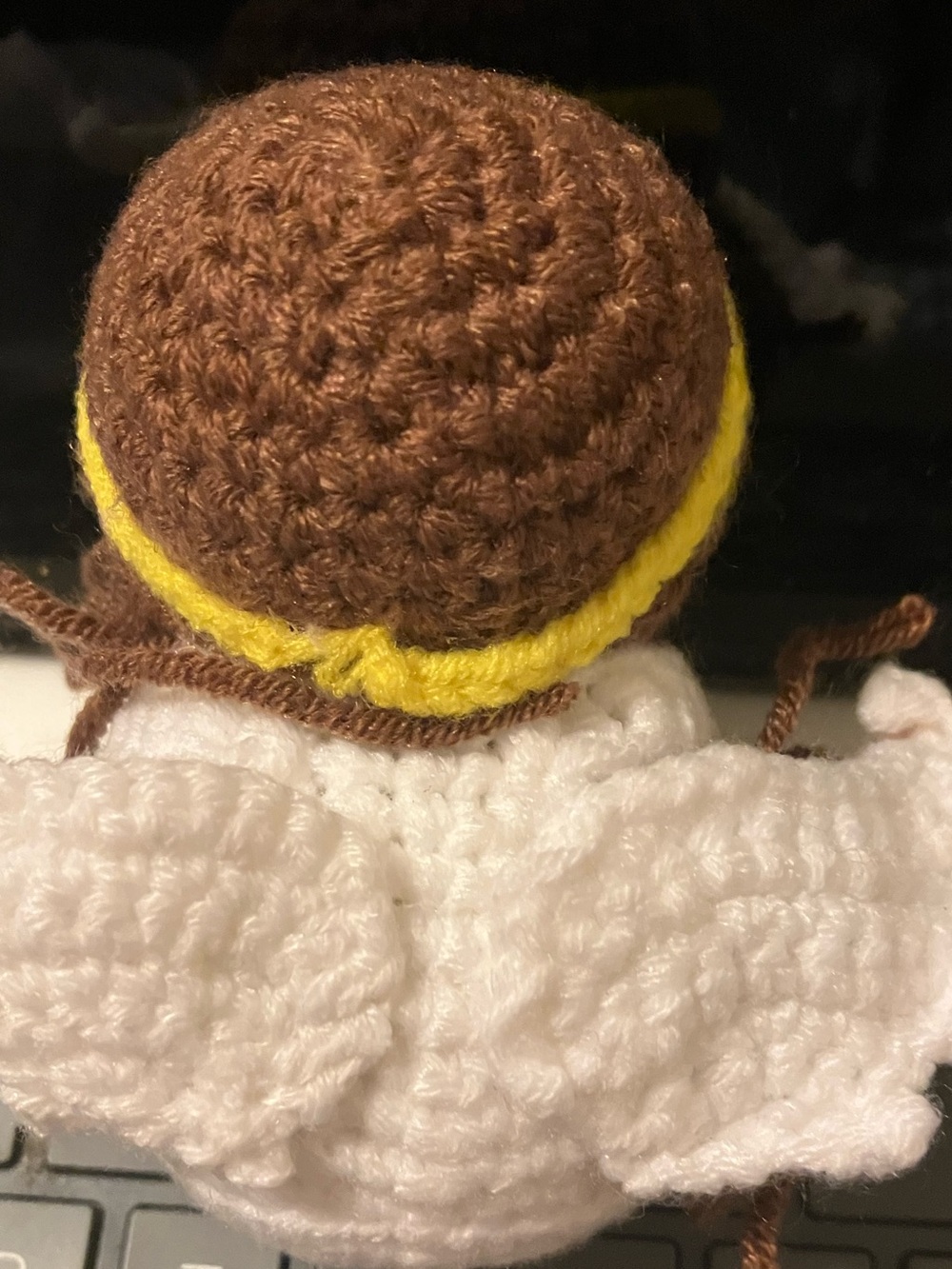 Crochet Angel Figurine - 'An Angel For My Friend' about 3 1/2” - Picture 2 of 6
